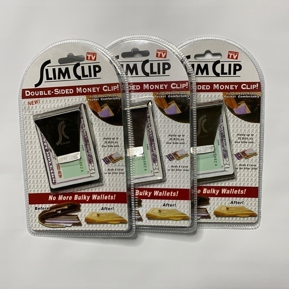 Slim Clip Double Sided Money Clip Bundle (3) - Picture 1 of 4